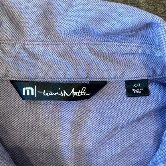 Travis Mathew Men's Make Camp Golf Polo Blueish Purple Size XXL - Picture 7 of 10
